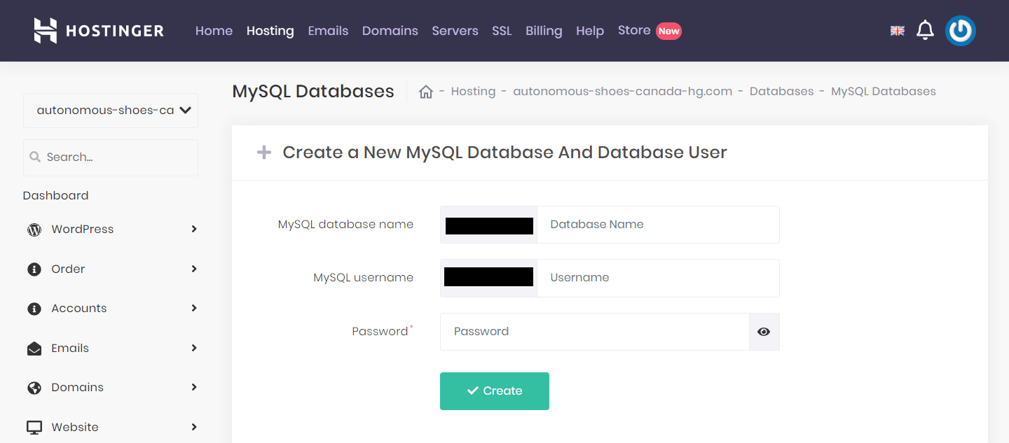 Hostinger MySQL
