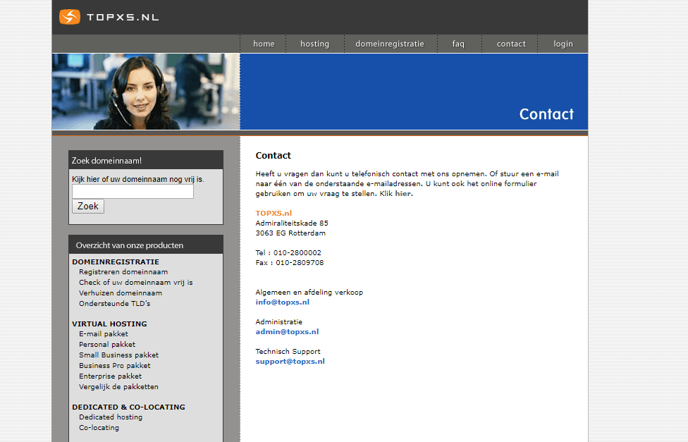 topxs.nl support
