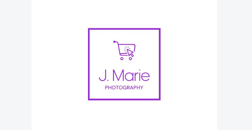 Sample photography logo, modern style - made with Looka