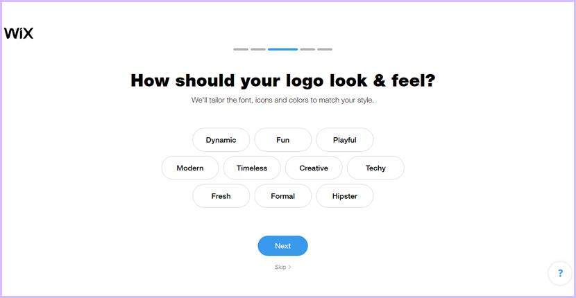 Wix Logo Maker screenshot - Logo look and feel