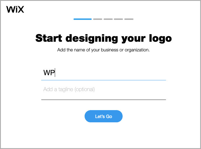 Wix Logo Maker screenshot - Get started