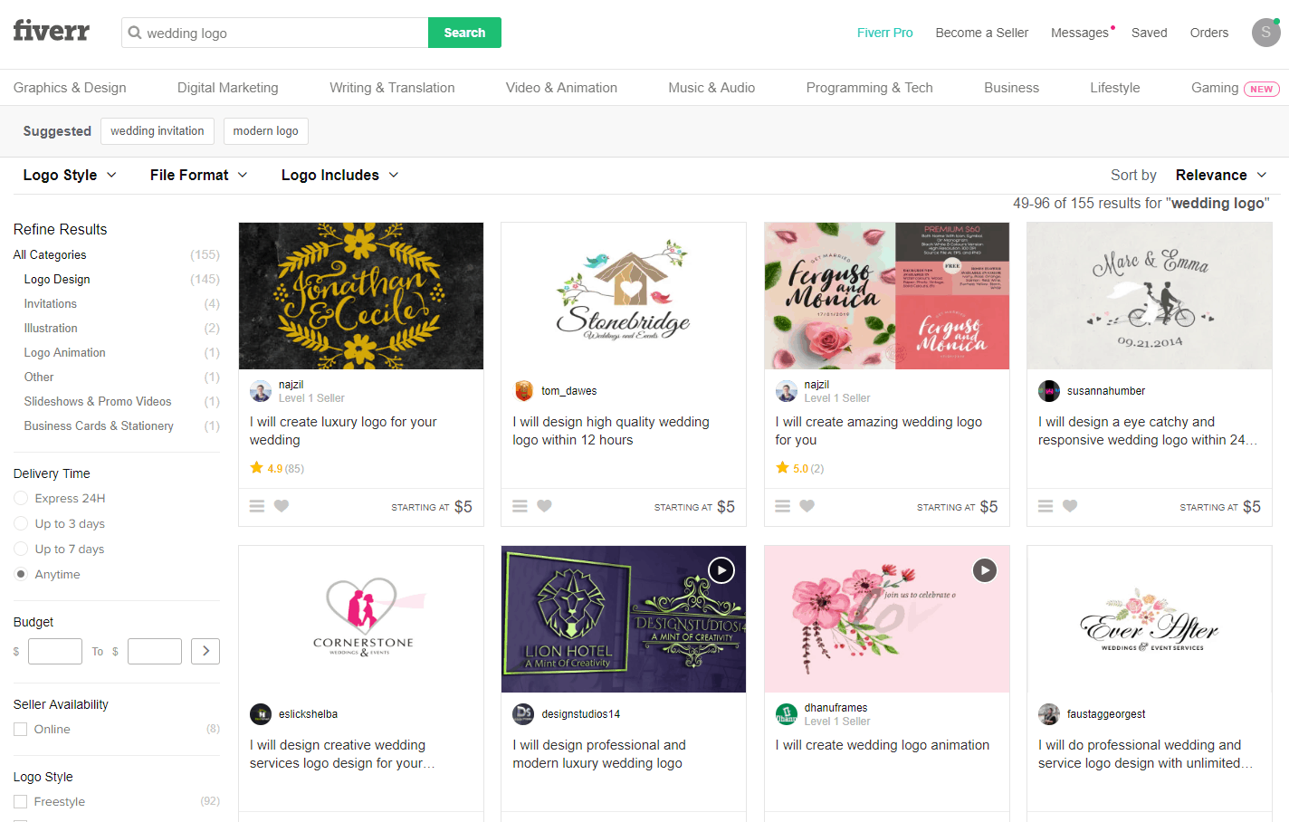 Fiverr screenshot