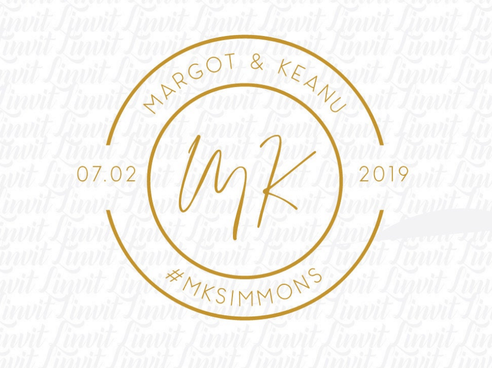 Margot & Keanu wedding logo