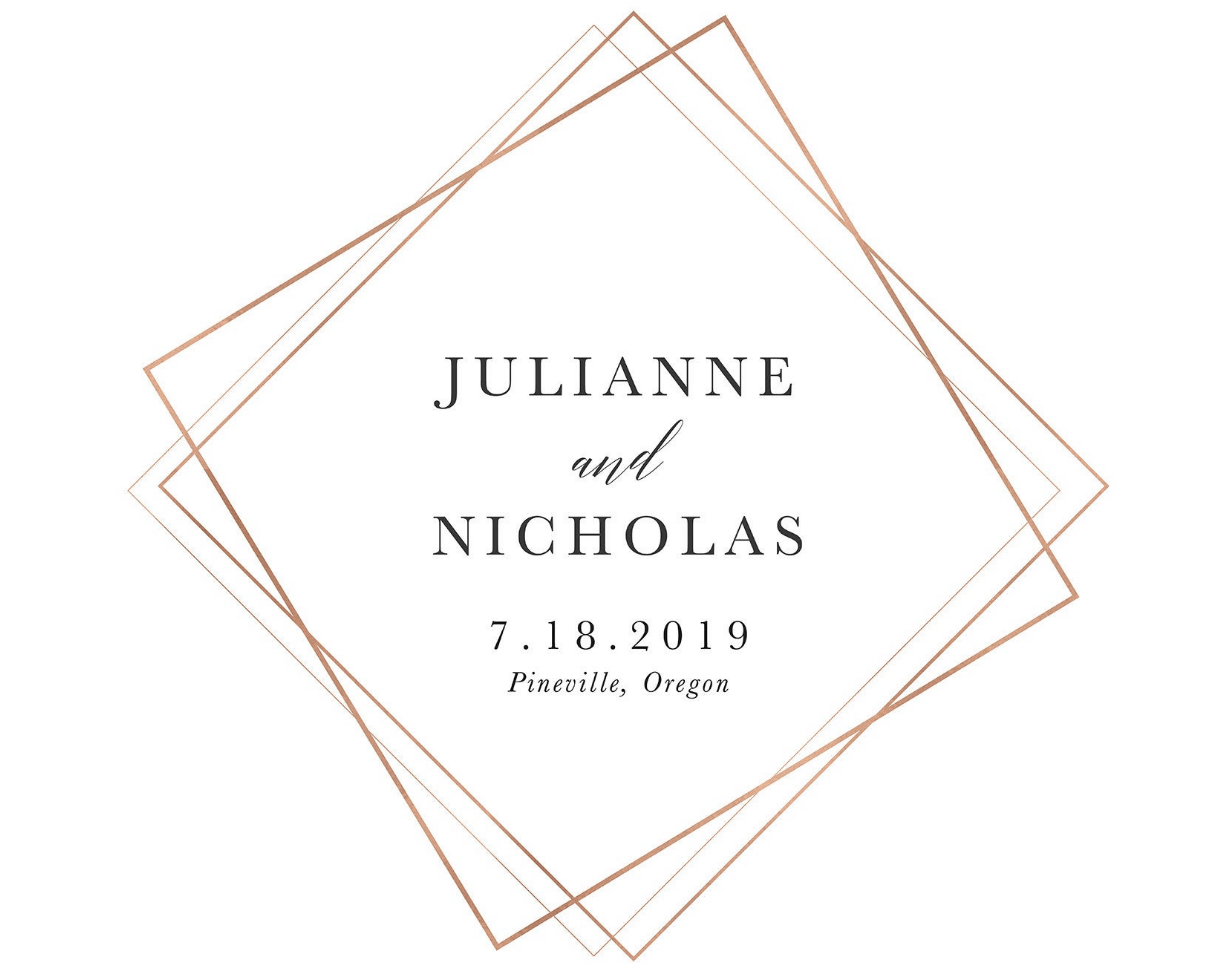 Julianna and Nicholas wedding logo