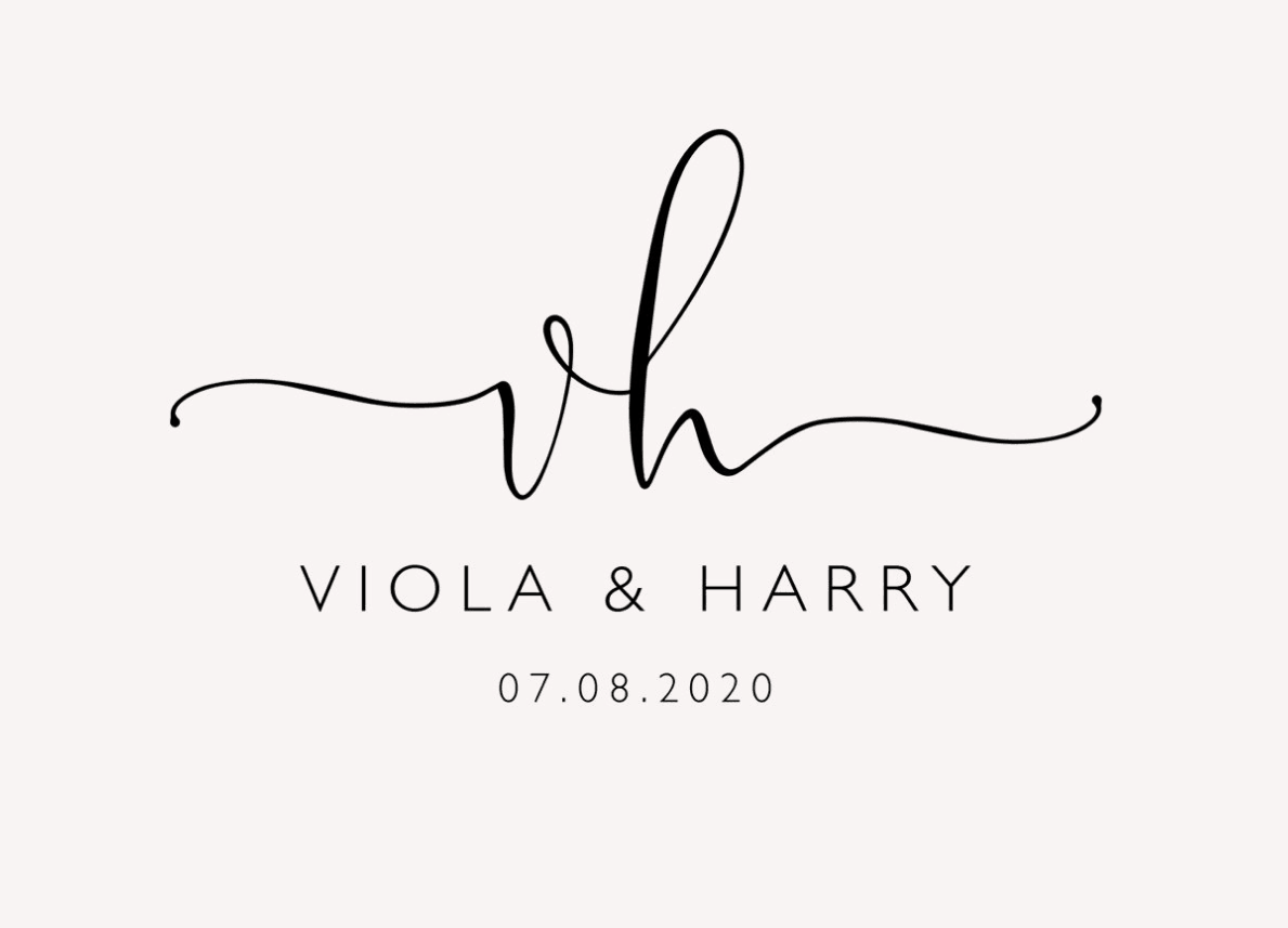 Viola & Harry wedding logo