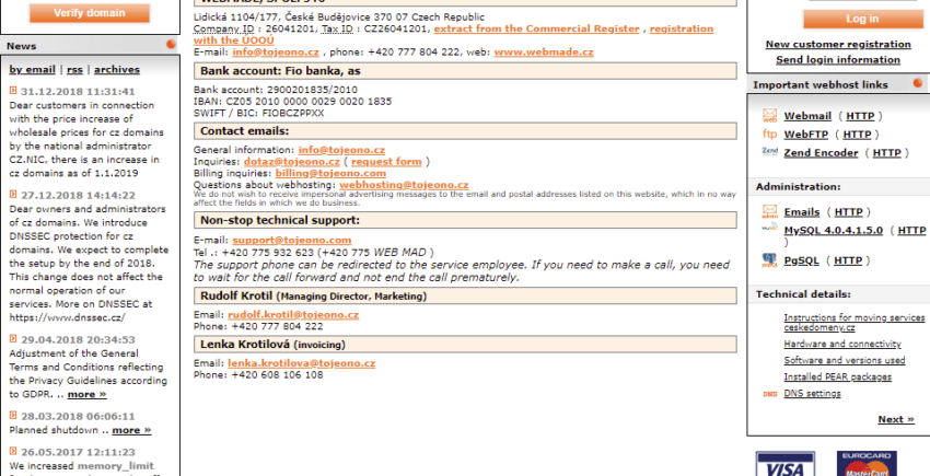 Contacts WEBHOSTING TOJEONO CZ 850x435
