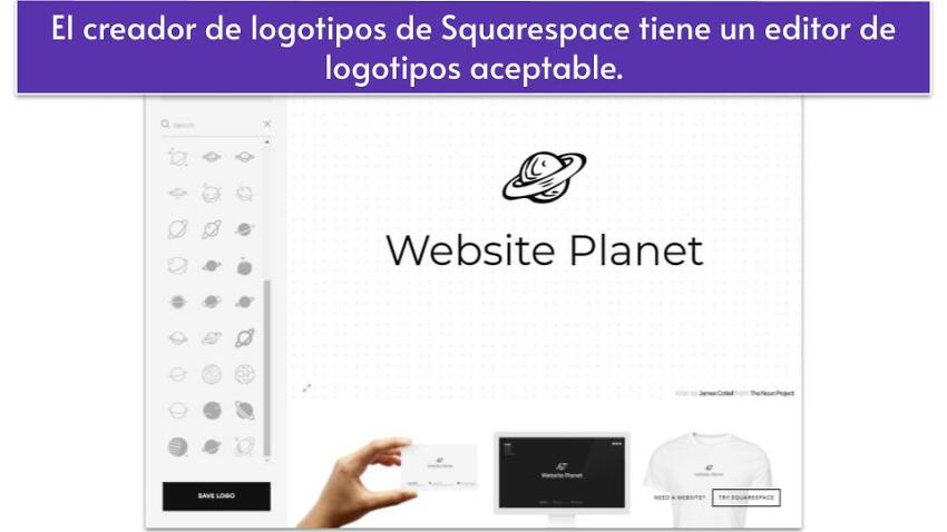 El creador de logotipos de Squarespace tiene un editor de logotipos aceptable