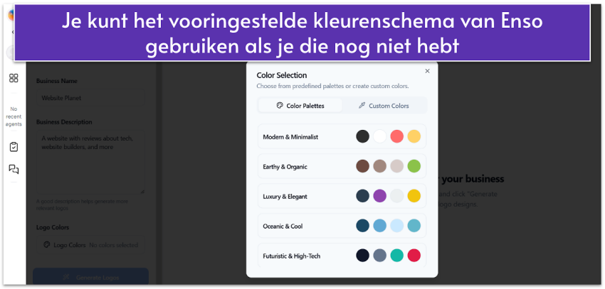 Enso.bot's premade color schemes