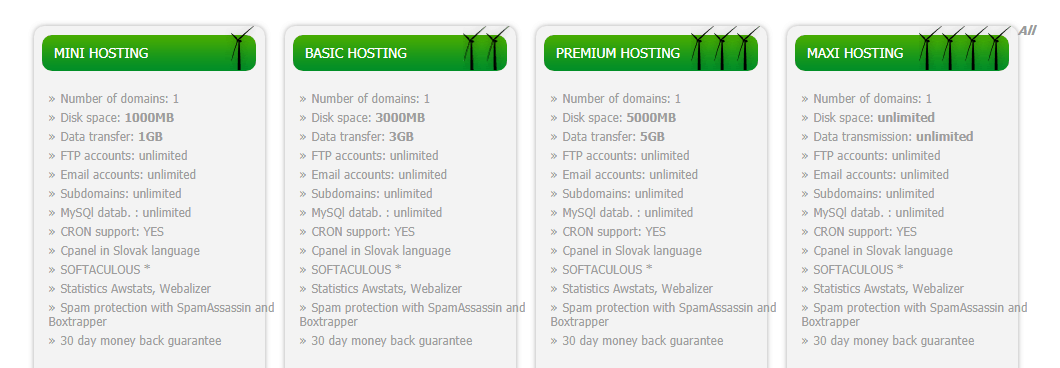 Green Web features
