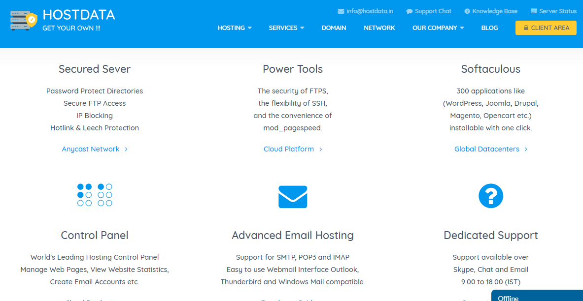 Hostdata features