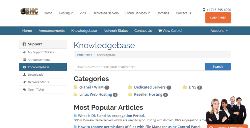 Knowledgebase BlissHostingCo 850x435