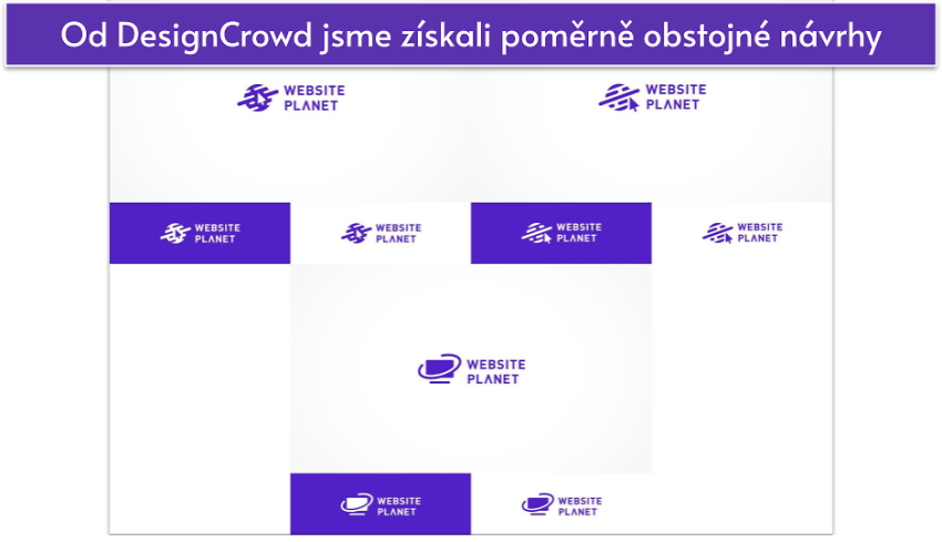 Od DesignCrowd jsme získali poměrně obstojné návrhy