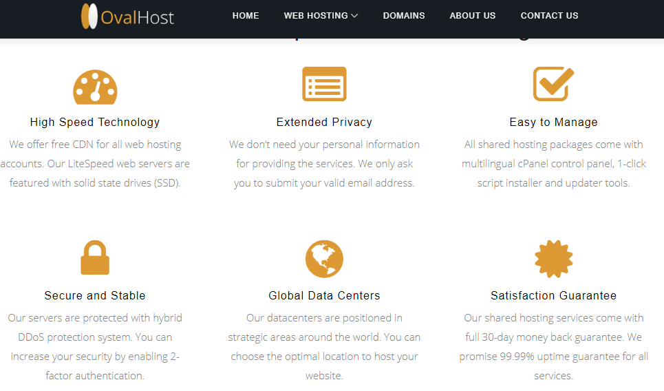 Ovalhost features
