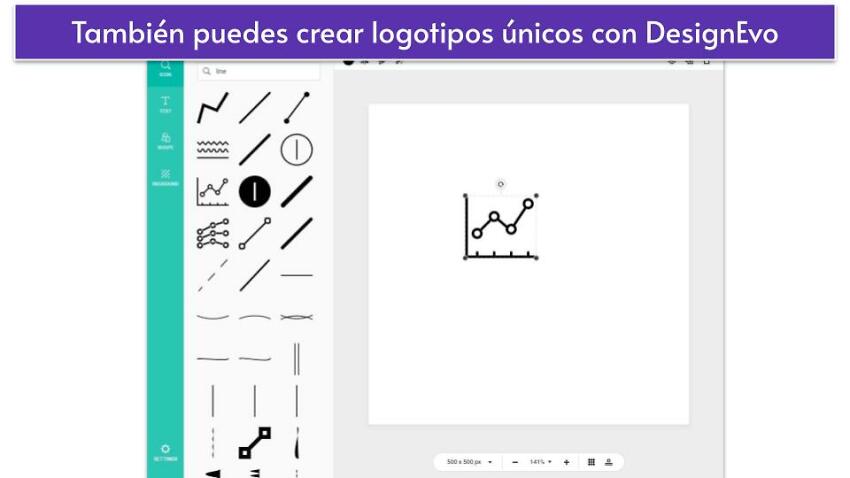 También puedes crear logotipos únicos con DesignEvo
