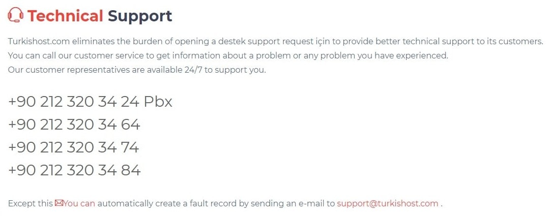 Turkishost support 1