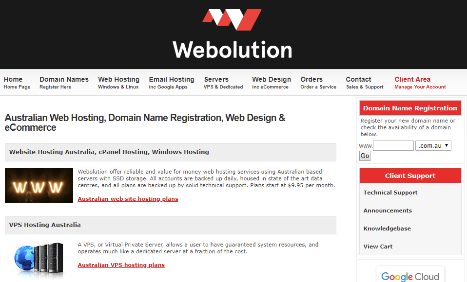 Web Hosting Australia Domain Name Registration VPS Dedicated Servers