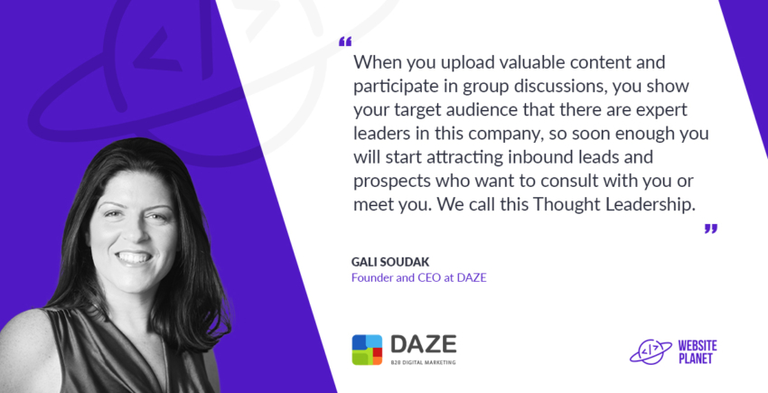 DAZE CEO Gali Soudak B2B digital Marketing