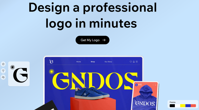 Wix Logo Maker homepage