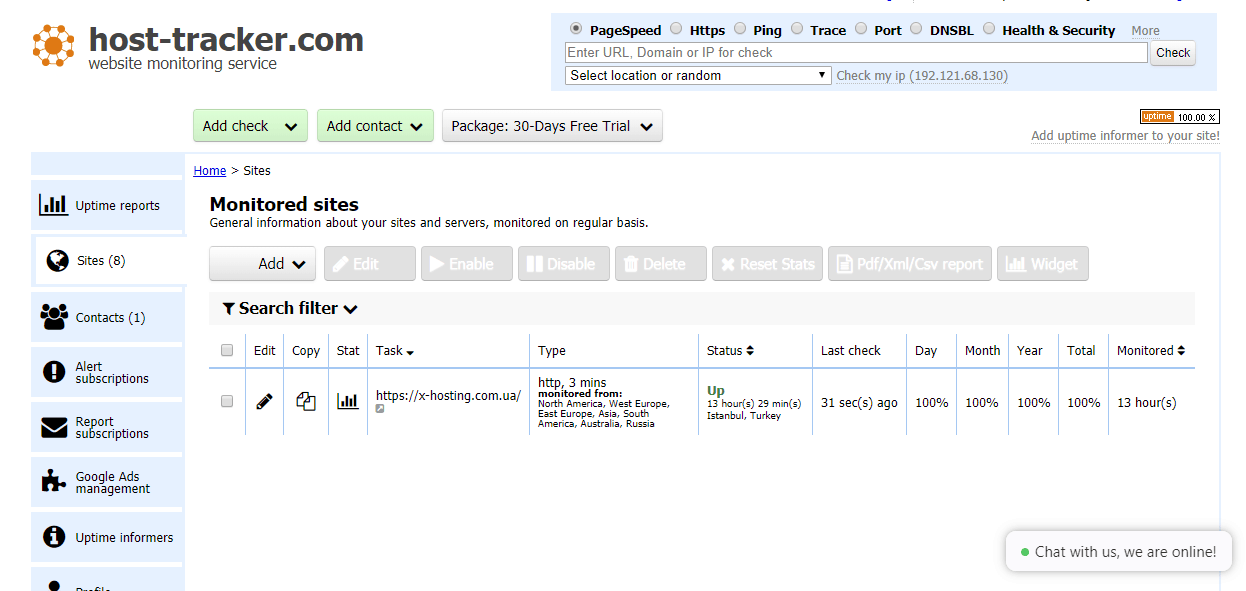 X hosting.com_.ua uptime report