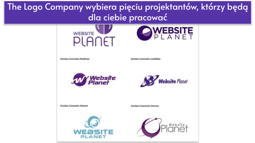 Logo concepts from The Logo Company