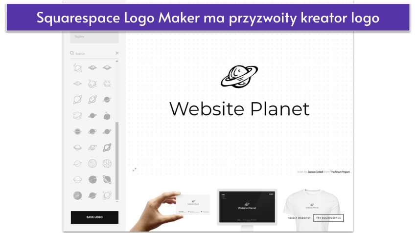 Squarespace Logo Maker screenshot - logo editor