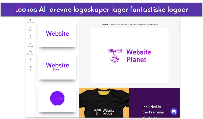 Looka’s logo samples.