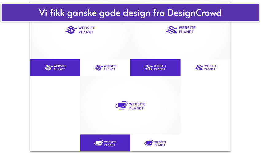DesignCrowd’s logo samples.