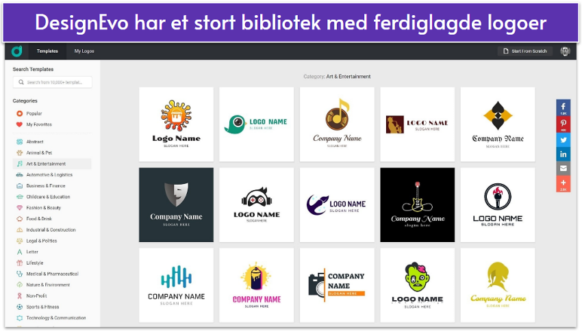 DesignEvo’s logo templates.