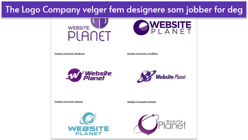 The Logo Company logo samples.