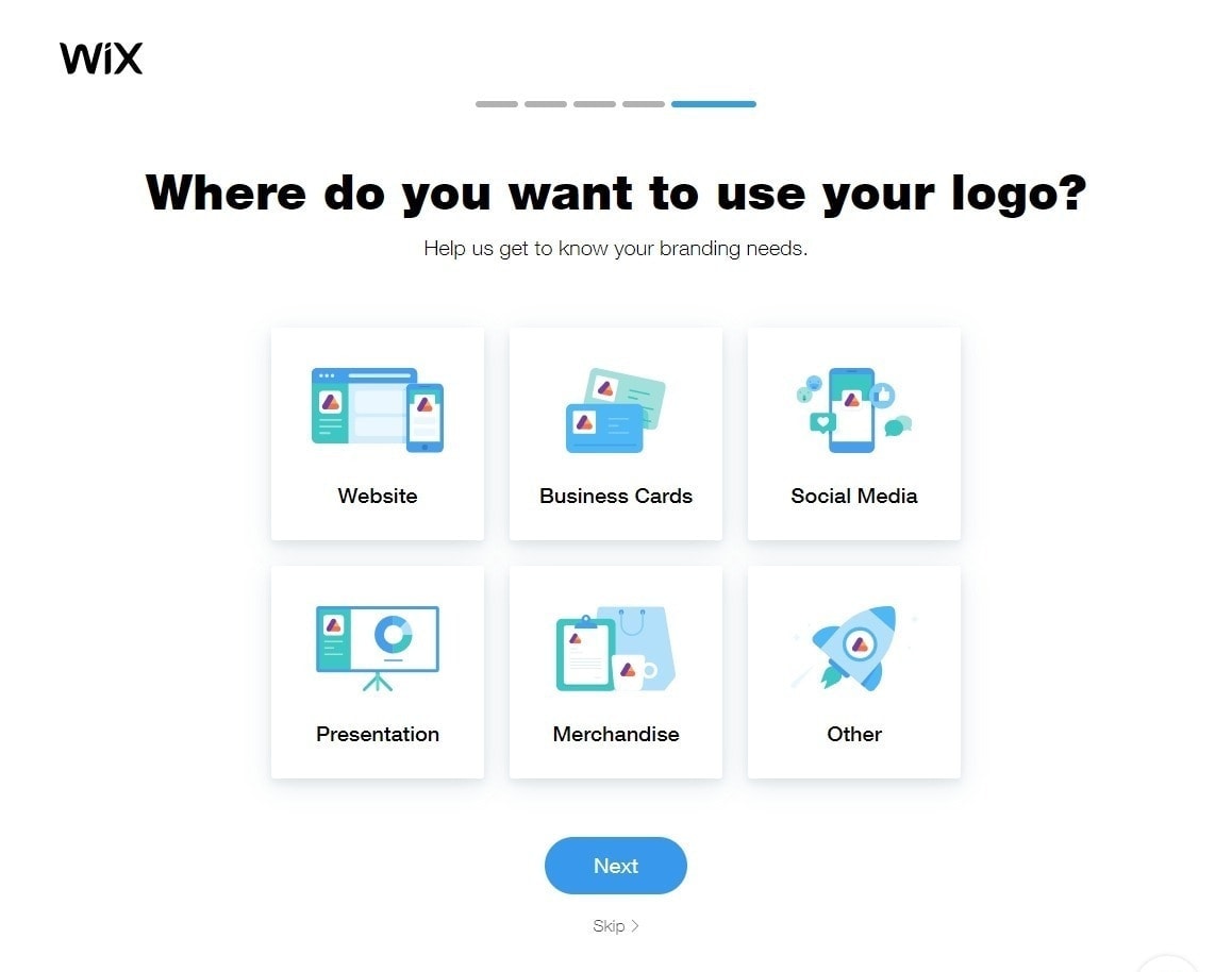 Wix Logo Maker features screenshot