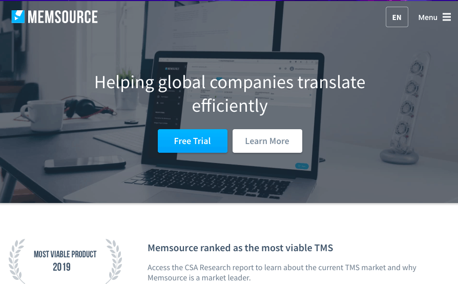 Best Google Translator Toolkit alternatives - Memsource (screenshot)