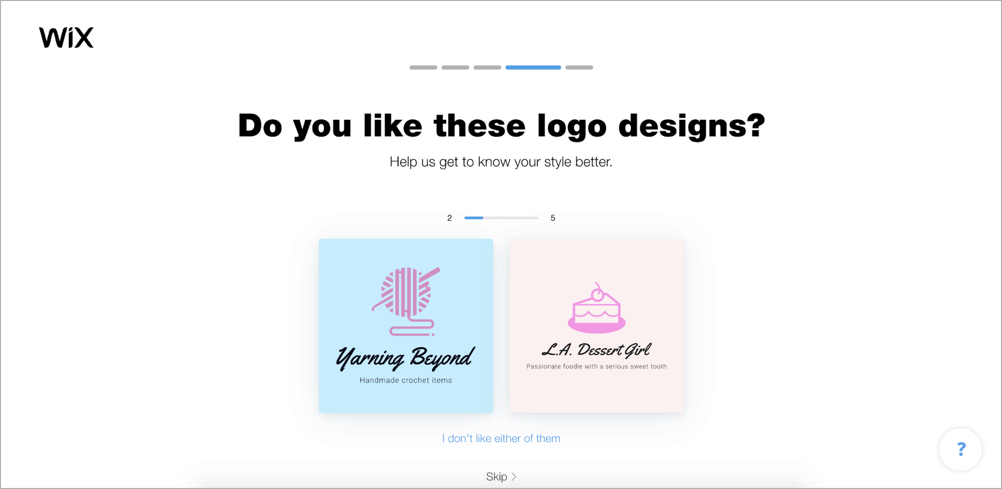 Wix Logo Maker screenshot - Choose your logo style