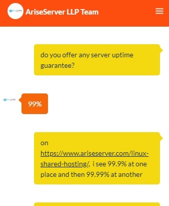 Arise Server LLP live chat