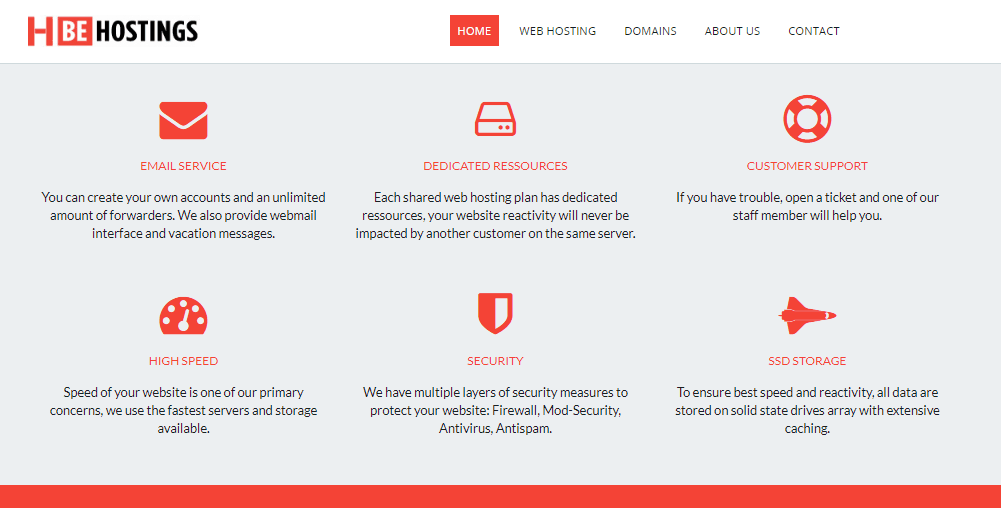 BeHostings features 1
