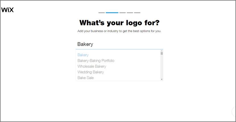 Wix Logo Maker screenshot - your industry