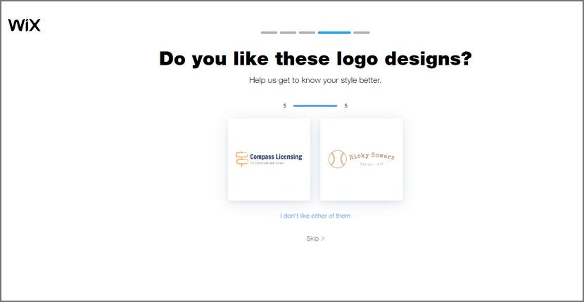 Wix Logo Maker screenshot - Choose your favorite designs