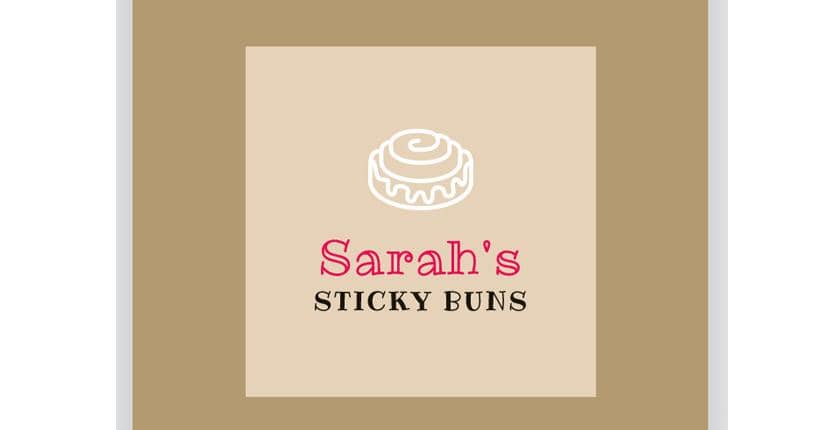Sample bakery logo created with Wix Logo Maker - Sarah's Sticky Buns
