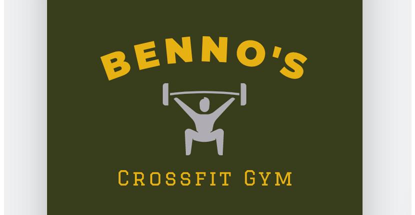 Sample fitness logo made with Wix Logo Maker - Benno's Crossfit Gym