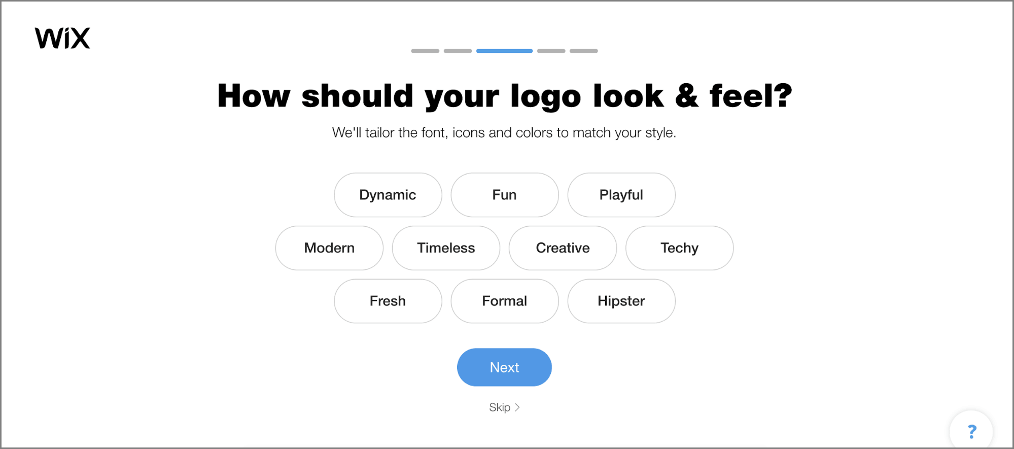 Wix Logo Maker branding word cloud - screenshot