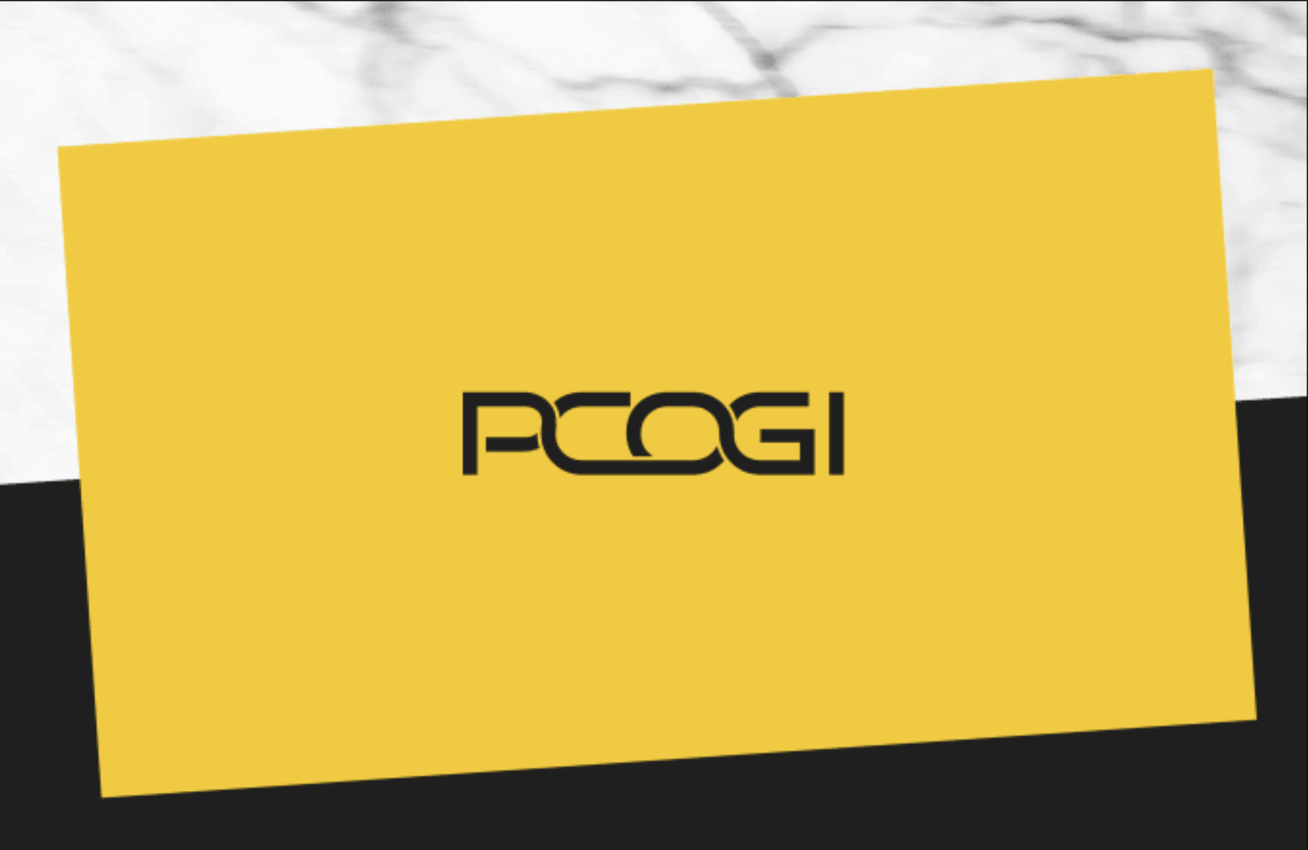 Sample text logo by Fiverr designer - PCOGI
