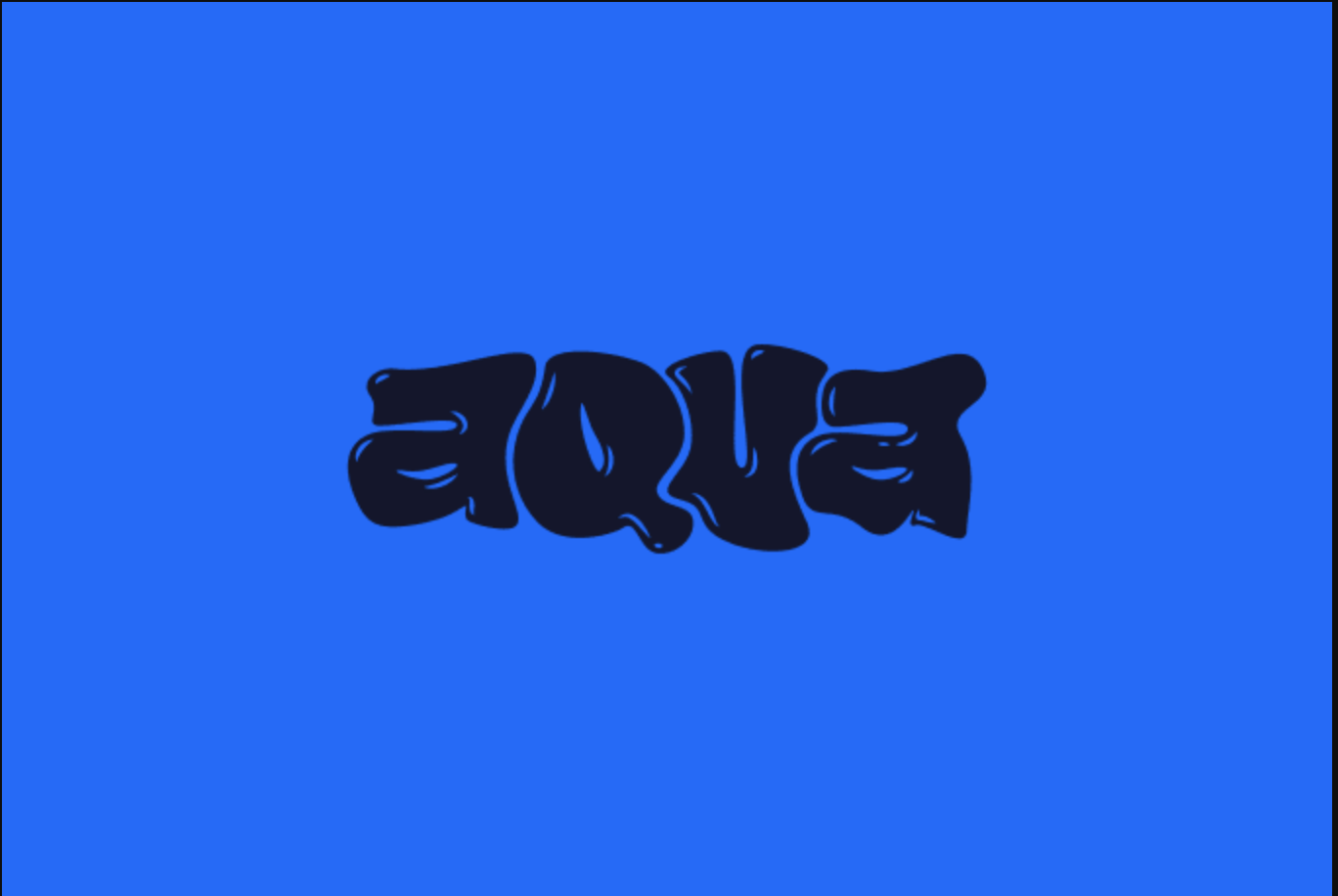 Sample text logo by Fiverr designer - Aqua
