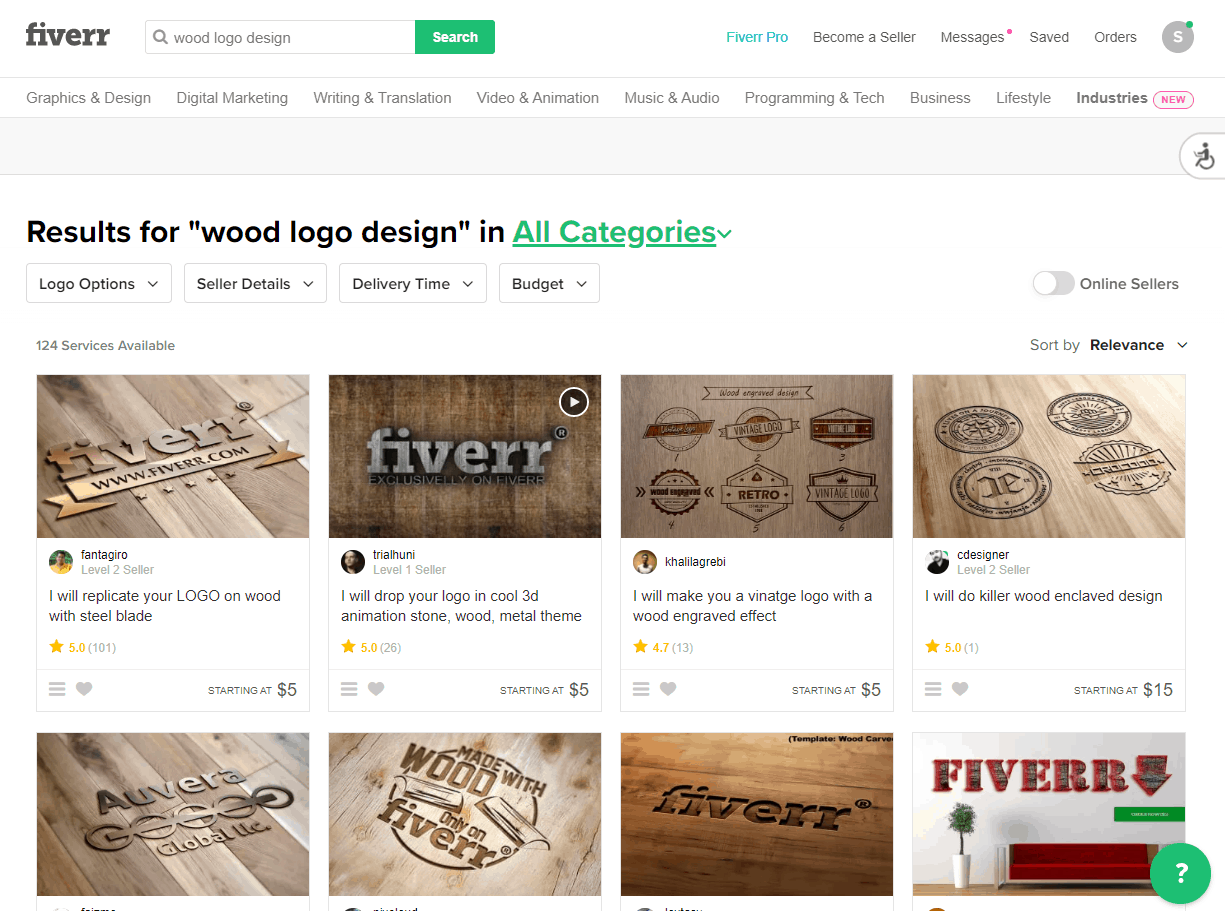 Fiverr screenshot