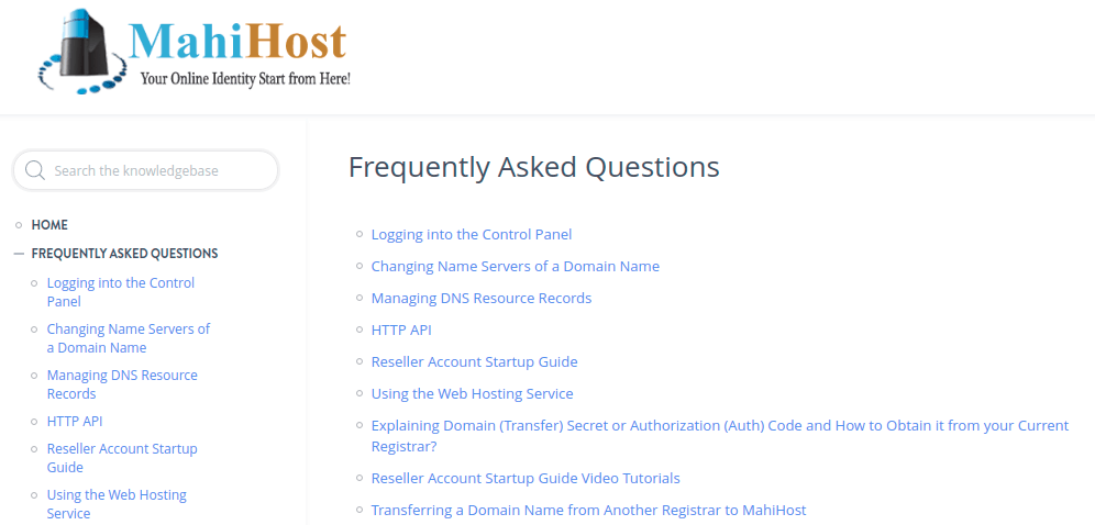 MahiHost Knowledgebase