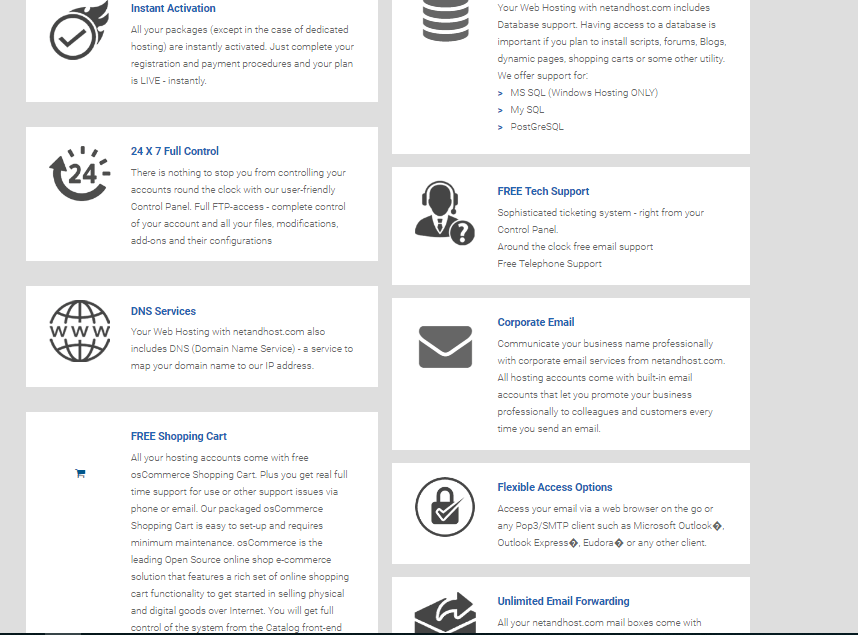 NetAndHost features