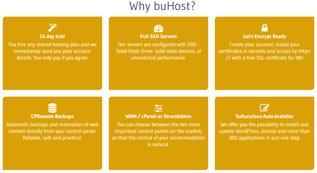 buHost features