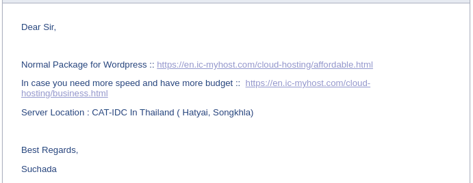 ic host email reply