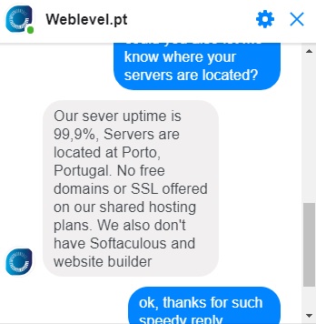 Efeito.net chat support