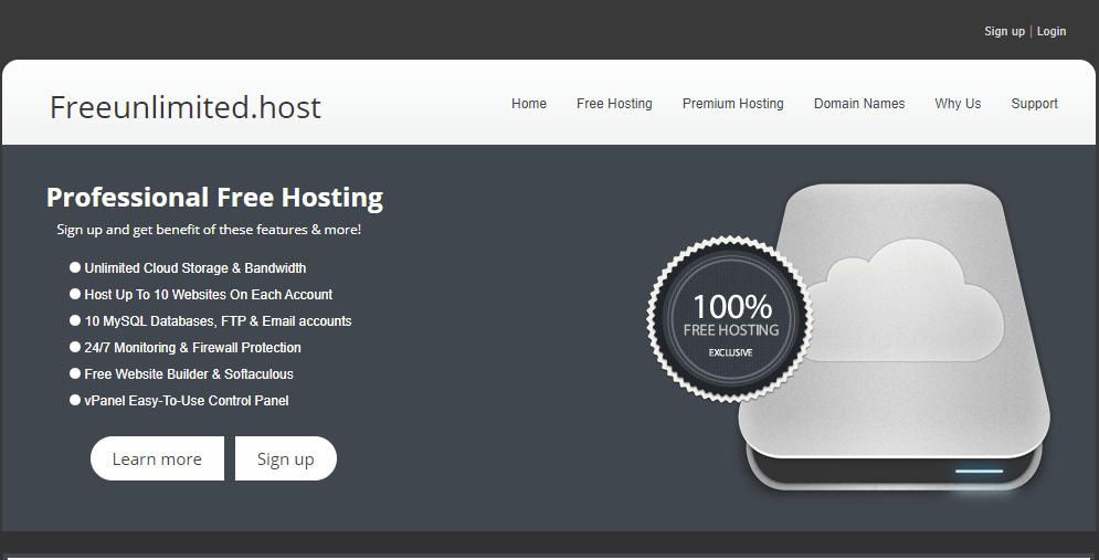 Free Unlimited Host home