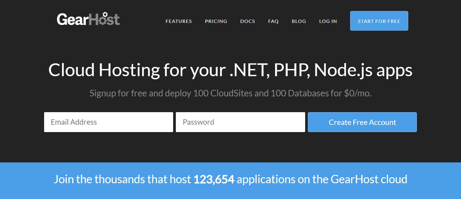 Free Cloud hosting and free server