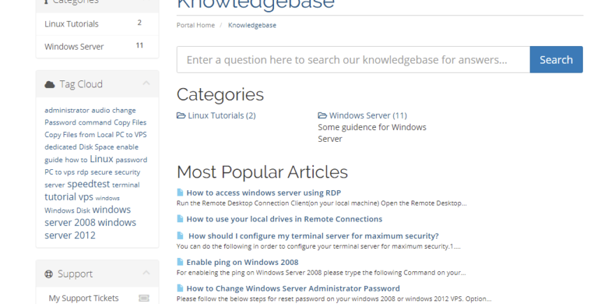 Knowledgebase ServerHosh Internet Service 850x435